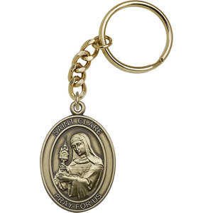 Bliss St. Clare Keychain, Antique Gold