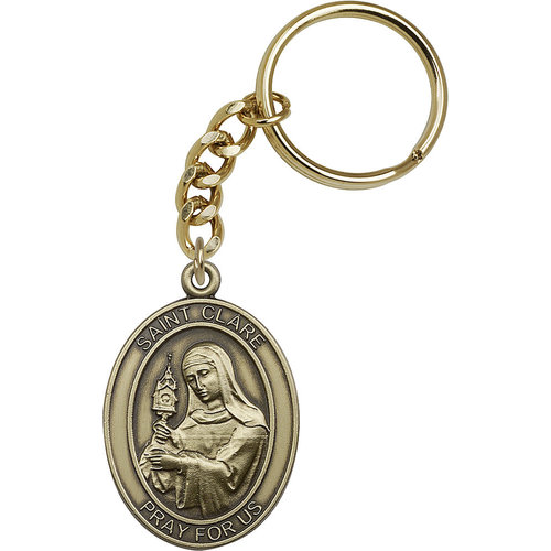 Bliss St. Clare Keychain, Antique Gold Bliss St. Clare Keychain, Antique Gold