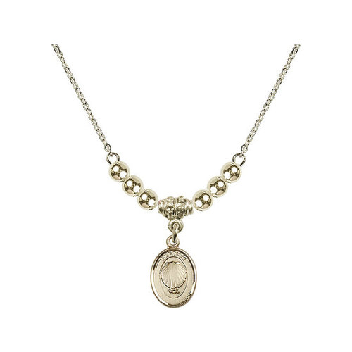 Bliss Necklace w/ Gold Filled Beads and Baptism Charm Bliss Necklace w/ Gold Filled Beads and Baptism Charm