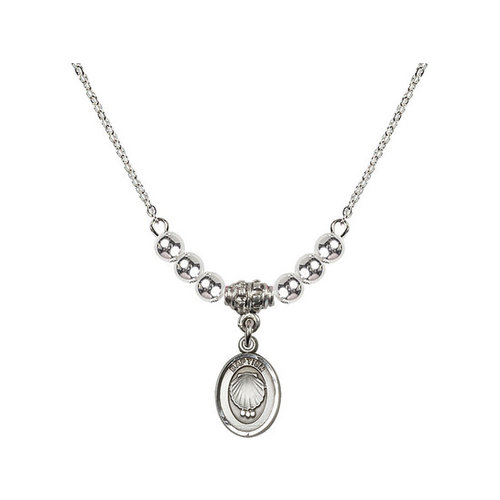 Bliss Necklace w/ Sterling Silver Beads and Baptism Charm Bliss Necklace w/ Sterling Silver Beads and Baptism Charm