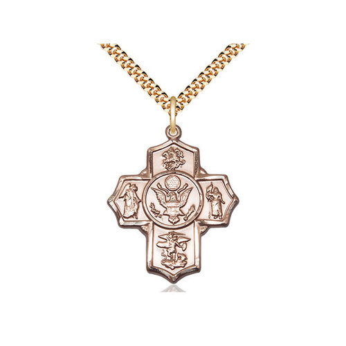 Bliss 5-Way / Army Pendant, 14kt Gold Filled