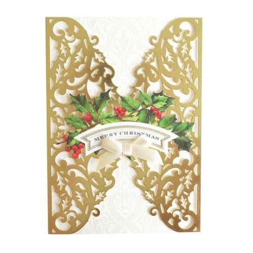 Gold Holly Boxed Christmas Cards by ANNA GRIFFIN Gold Holly Boxed Christmas Cards by ANNA GRIFFIN