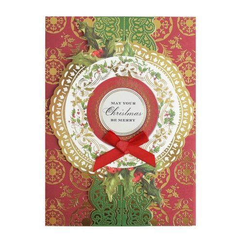Wreath w/Red Ornament Boxed Christmas Cards by ANNA GRIFFIN Wreath w/Red Ornament Boxed Christmas Cards by ANNA GRIFFIN