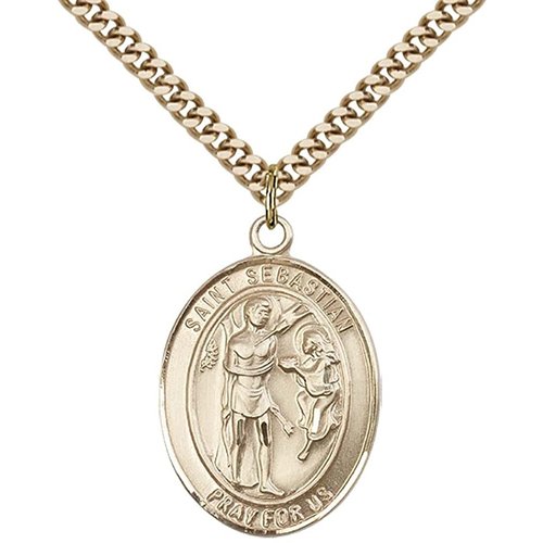 Bliss Saint Sebastian / Choir Pendant, 14kt Gold Filled Bliss Saint Sebastian / Choir Pendant, 14kt Gold Filled