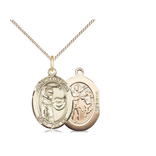 Bliss Saint Sebastian / Golf Pendant, 14kt Gold Filled Bliss Saint Sebastian / Golf Pendant, 14kt Gold Filled