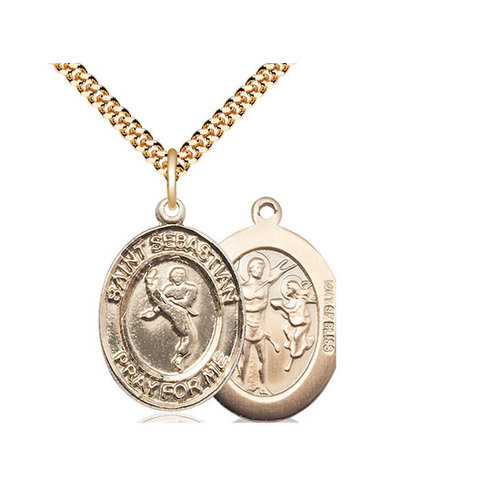 Bliss Saint Sebastian / Martial Arts Pendant, 14kt Gold Filled Bliss Saint Sebastian / Martial Arts Pendant, 14kt Gold Filled