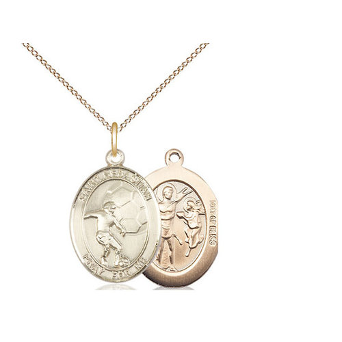 Bliss Saint Sebastian / Soccer Pendant, 14kt Gold Filled Bliss Saint Sebastian / Soccer Pendant, 14kt Gold Filled