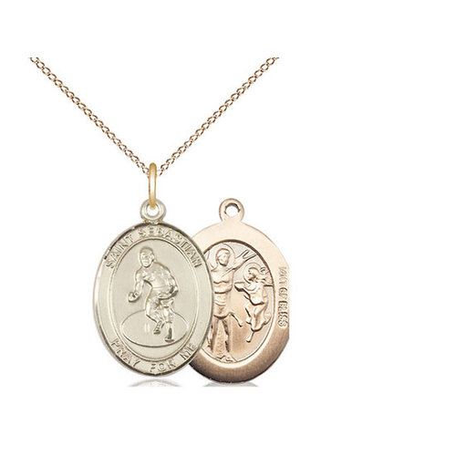 Bliss Saint Sebastian / Wrestling Pendant, 14kt Gold Filled Bliss Saint Sebastian / Wrestling Pendant, 14kt Gold Filled