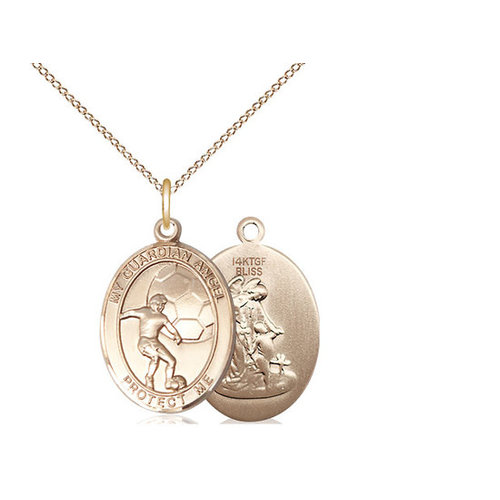 Bliss Guardian Angel / Soccer Pendant, 14kt Gold Filled Bliss Guardian Angel / Soccer Pendant, 14kt Gold Filled