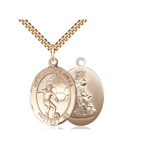 Bliss Guardian Angel/Soccer Pendant, 14kt Gold Filled Bliss Guardian Angel/Soccer Pendant, 14kt Gold Filled