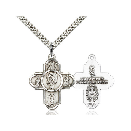 Bliss 5-Way / Baseball Pendant, Sterling Silver Bliss 5-Way / Baseball Pendant, Sterling Silver