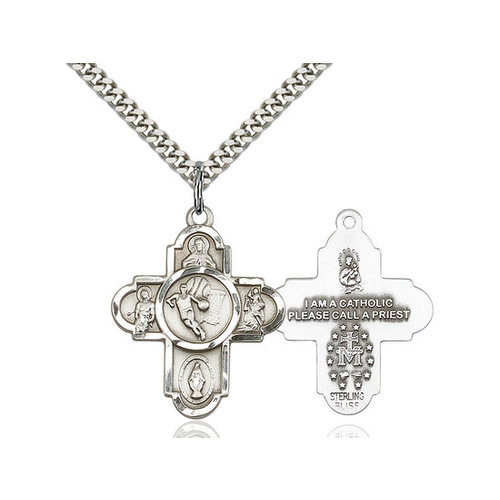 Bliss 5-Way / Basketball Pendant, Sterling Silver Bliss 5-Way / Basketball Pendant, Sterling Silver