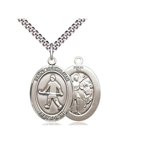Bliss Saint Sebastian/Field Hockey Pendant, Sterling Silver Bliss Saint Sebastian/Field Hockey Pendant, Sterling Silver