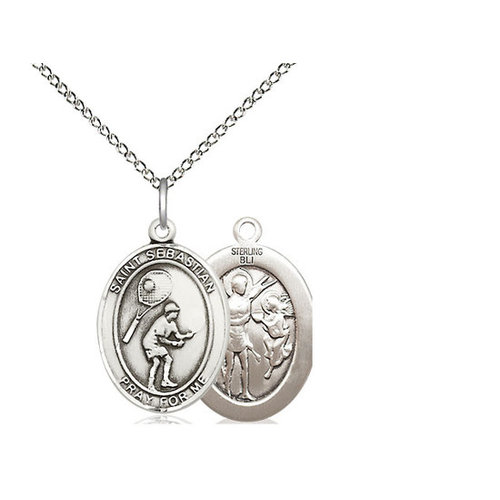 Bliss Saint Sebastian / Tennis Pendant, Sterling Silver Bliss Saint Sebastian / Tennis Pendant, Sterling Silver