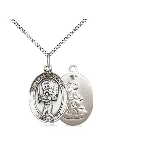 Bliss Guardian Angel / Baseball Pendant, Sterling Silver Bliss Guardian Angel / Baseball Pendant, Sterling Silver