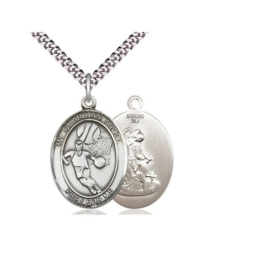 Bliss Guardian Angel/Basketball Pendant, Sterling Silver Bliss Guardian Angel/Basketball Pendant, Sterling Silver