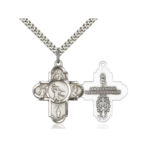 Bliss 5-Way / Football Pendant, Sterling Silver Bliss 5-Way / Football Pendant, Sterling Silver