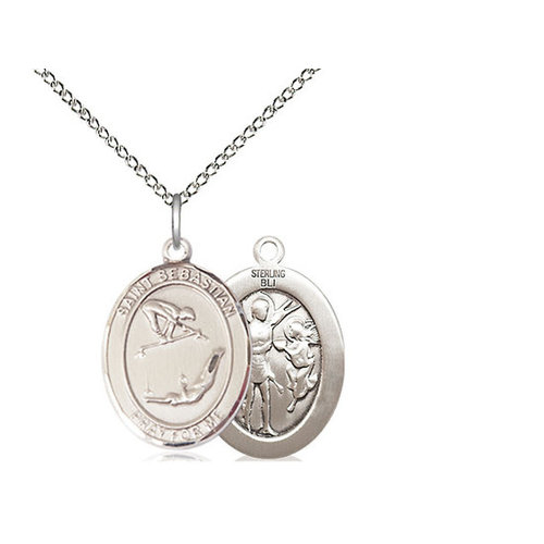 Bliss Saint Sebastian / Gymnastics Pendant, Sterling Silver Bliss Saint Sebastian / Gymnastics Pendant, Sterling Silver