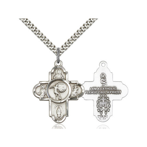 Bliss 5-Way / Soccer Pendant, Sterling Silver Bliss 5-Way / Soccer Pendant, Sterling Silver
