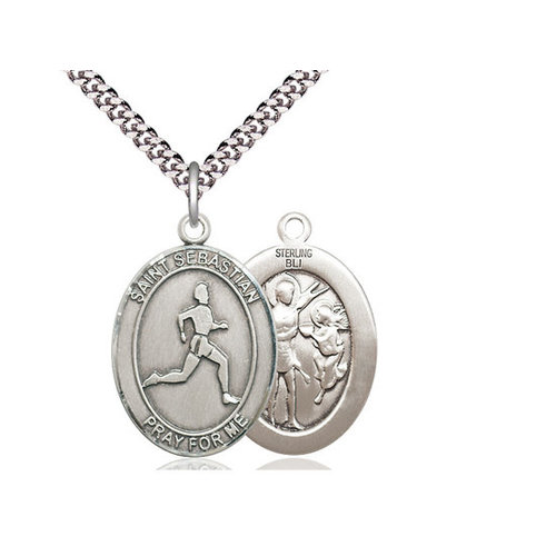 Bliss Saint Sebastian / Track & Field Pendant, Sterling Silver Bliss Saint Sebastian / Track & Field Pendant, Sterling Silver