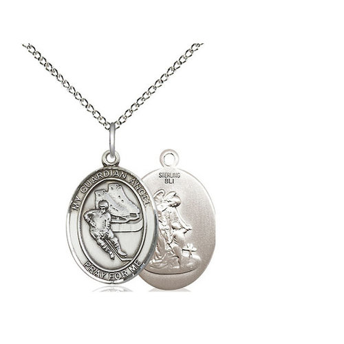 Bliss Guardian Angel/Hockey Pendant, Sterling Silver Bliss Guardian Angel/Hockey Pendant, Sterling Silver