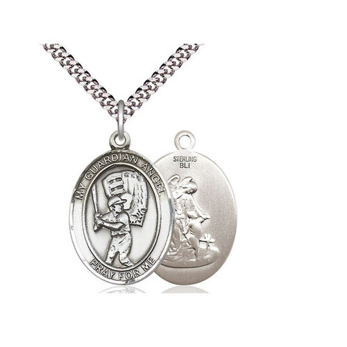 Bliss Guardian Angel/Baseball Pendant, Sterling Silver Bliss Guardian Angel/Baseball Pendant, Sterling Silver