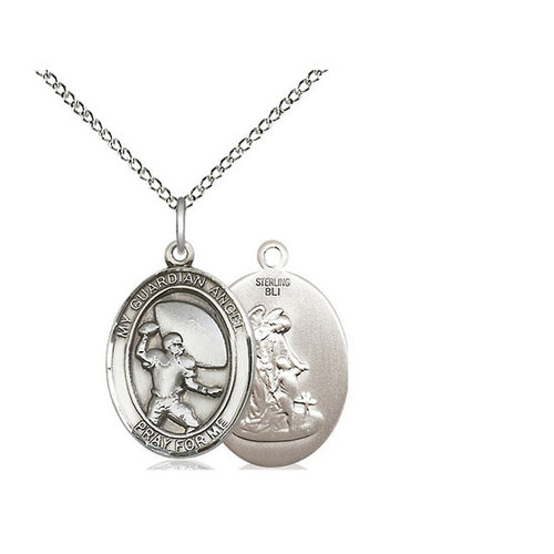 Bliss Guardian Angel/Track&Field Pendant, Sterling Silver Bliss Guardian Angel/Track&Field Pendant, Sterling Silver