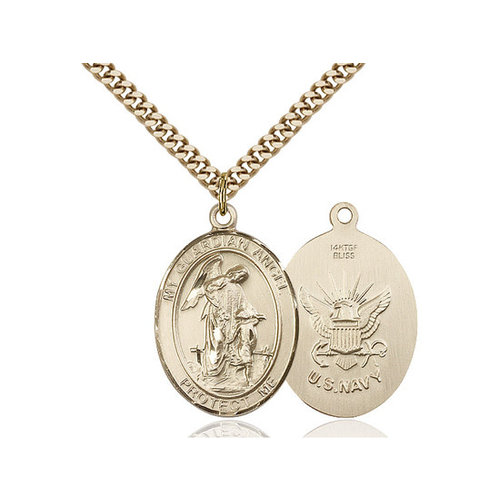 Bliss Guardian Angel / Navy Pendant, 14kt Gold Filled Bliss Guardian Angel / Navy Pendant, 14kt Gold Filled