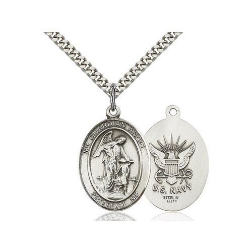 Bliss Guardian Angel / Navy Pendant, Sterling Silver Bliss Guardian Angel / Navy Pendant, Sterling Silver