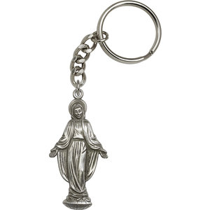 Bliss Miraculous Keychain, Antique Silver