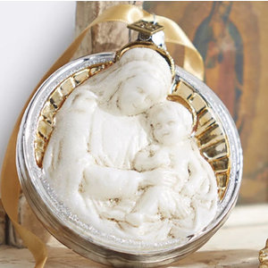 RAZ Madonna And Child Round Ornament
