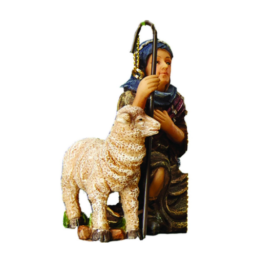 Three Kings Gifts 3 Inch Kneeling Shepherd with Lamb Ornament Three Kings Gifts 3 Inch Kneeling Shepherd with Lamb Ornament