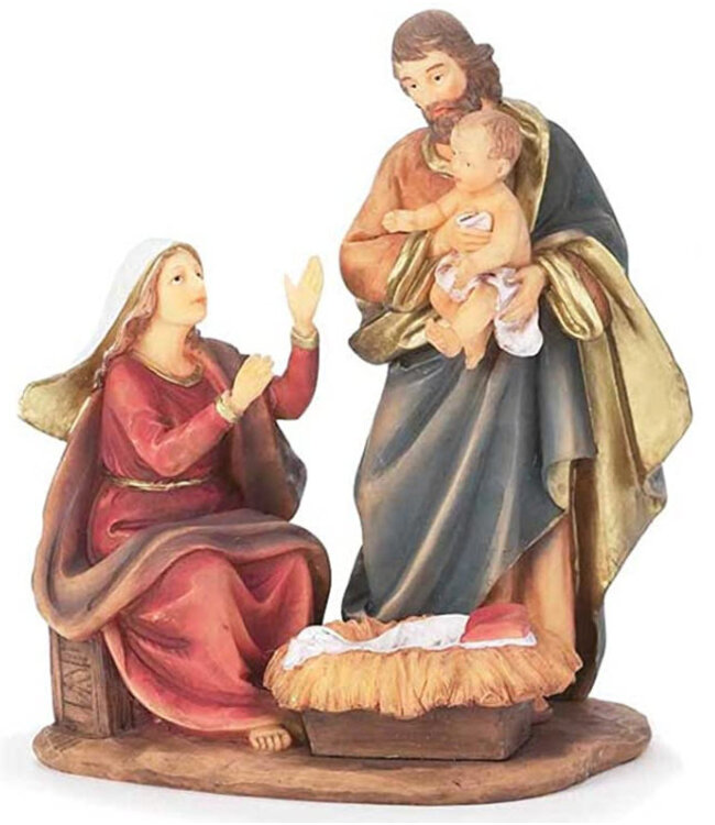 DICKSON GIFTS Holy Family Statue With Joseph Holding Jesus