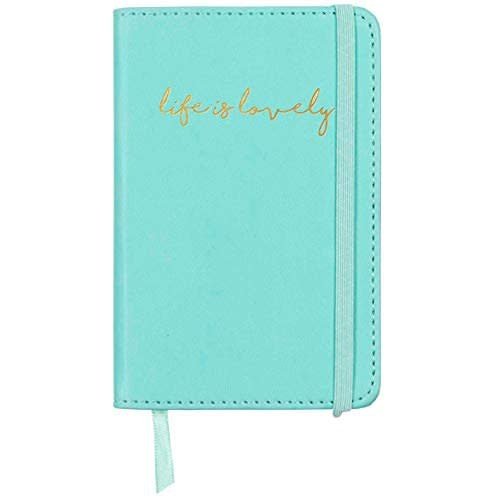 C. R. Gibson Small Journal - Turquoise Leatherette Inscribed With Life Is Lovely