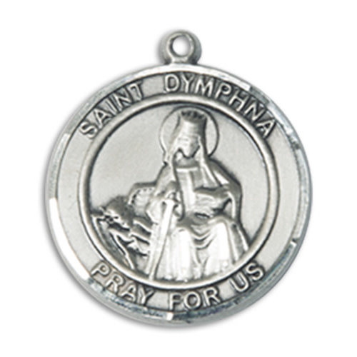 Bliss St. Dymphna Pendant - Round, Large, Sterling Silver Bliss St. Dymphna Pendant - Round, Large, Sterling Silver