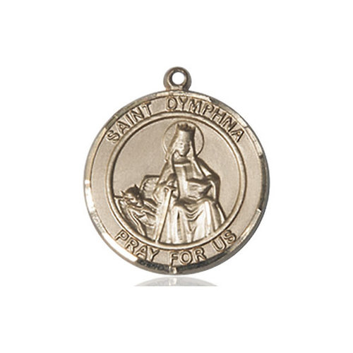 Bliss St. Dymphna Pendant - Round, Large, 14kt Gold