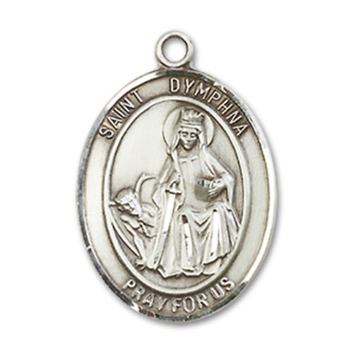 Bliss St. Dymphna Pendant - Oval, Medium, Sterling Silver Bliss St. Dymphna Pendant - Oval, Medium, Sterling Silver