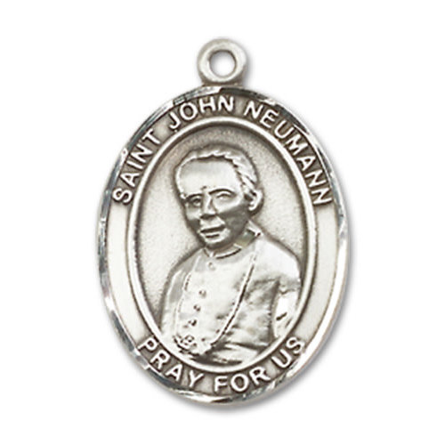 Bliss St. John Neumann Pendant - Oval, Medium, Sterling Silver Bliss St. John Neumann Pendant - Oval, Medium, Sterling Silver