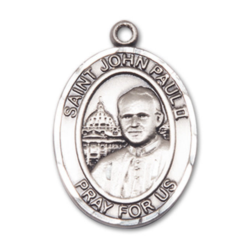 Bliss St. John Paul II Pendant - Oval, Large, Sterling Silver Bliss St. John Paul II Pendant - Oval, Large, Sterling Silver