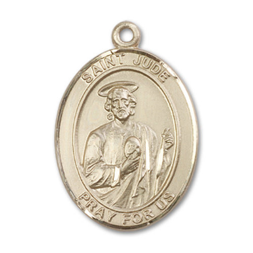 Bliss St. Jude Thaddeus Pendant -Oval, Large, 14kt Gold Bliss St. Jude Thaddeus Pendant -Oval, Large, 14kt Gold