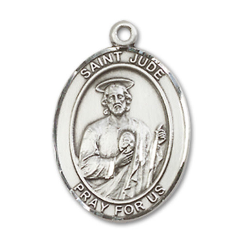 Bliss St. Jude Thaddeus Pendant - Round, Large, Sterling Silver Bliss St. Jude Thaddeus Pendant - Round, Large, Sterling Silver