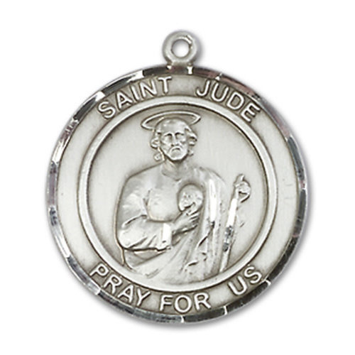 Bliss St. Jude Pendant - Round, Large, Sterling Silver Bliss St. Jude Pendant - Round, Large, Sterling Silver