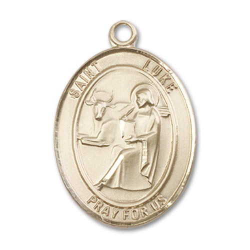 Bliss St. Luke the Apostle Pendant - Oval, Large, Sterling Silver Bliss St. Luke the Apostle Pendant - Oval, Large, Sterling Silver