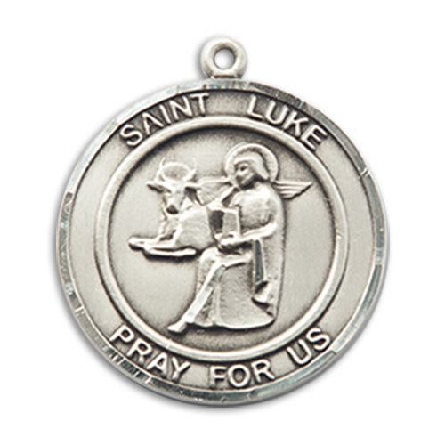 Bliss St. Luke the Apostle Pendant - Round, Medium, 14kt Gold Filled Bliss St. Luke the Apostle Pendant - Round, Medium, 14kt Gold Filled