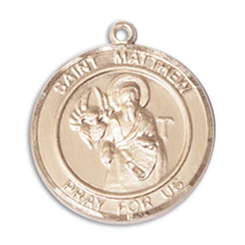 Bliss St. Matthew the Apostle Pendant, 14kt Gold Filled - Round, Large Bliss St. Matthew the Apostle Pendant, 14kt Gold Filled - Round, Large
