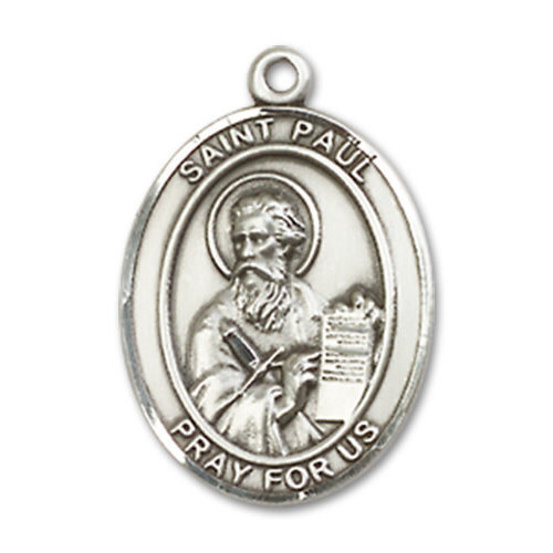 Bliss St. Paul the Apostle Pendant, Sterling Silver - Oval, Large