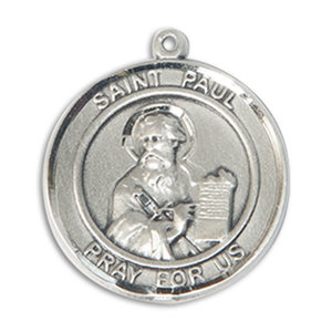 Bliss St. Paul the Apostle Pendant, Sterling Silver - Round, Large