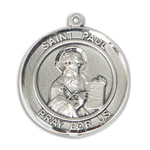 Bliss St. Paul the Apostle Pendant, Sterling Silver - Round, Large Bliss St. Paul the Apostle Pendant, Sterling Silver - Round, Large