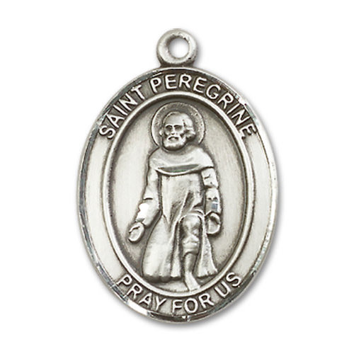 Bliss St. Peregrine Pendant, Sterling Silver - Oval, Large Bliss St. Peregrine Pendant, Sterling Silver - Oval, Large