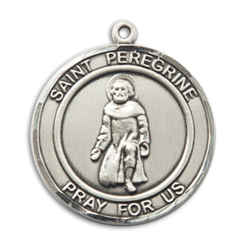 Bliss St. Peregrine Pendant, Sterling Silver - Round, Large